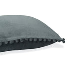 Velvet - Housse De Coussin - Velours De Coton - Bleu Orage