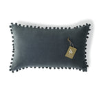 Velvet - Housse De Coussin - Velours De Coton - Bleu Orage