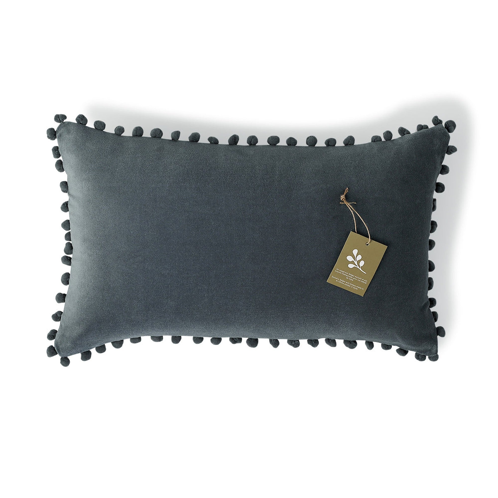 Velvet - Housse De Coussin - Velours De Coton - Bleu Orage