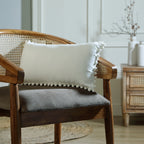 Velvet - Housse De Coussin - Velours De Coton - Écru