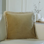 Riva - Housse De Coussin - Velours De Coton - Sable