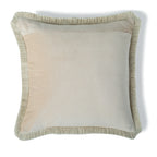 Funda de cojín Riva de terciopelo de algodón - Beige