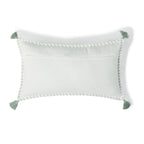 Housse De Coussin Toile De Coton 50X30 Oasis Bleu Glacier