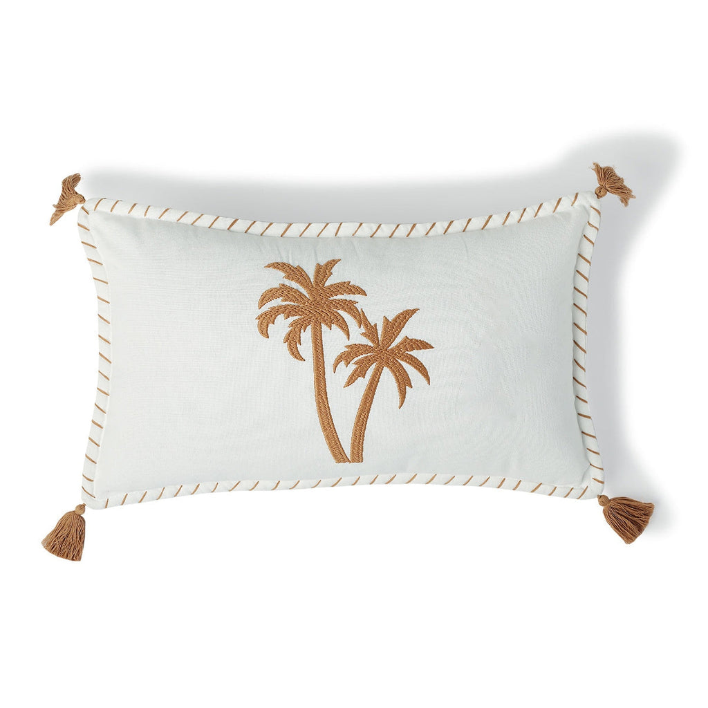 Housse de coussin toile de coton 50x30 OASIS terre de sienne