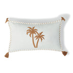 Housse de coussin toile de coton 50x30 OASIS terre de sienne
