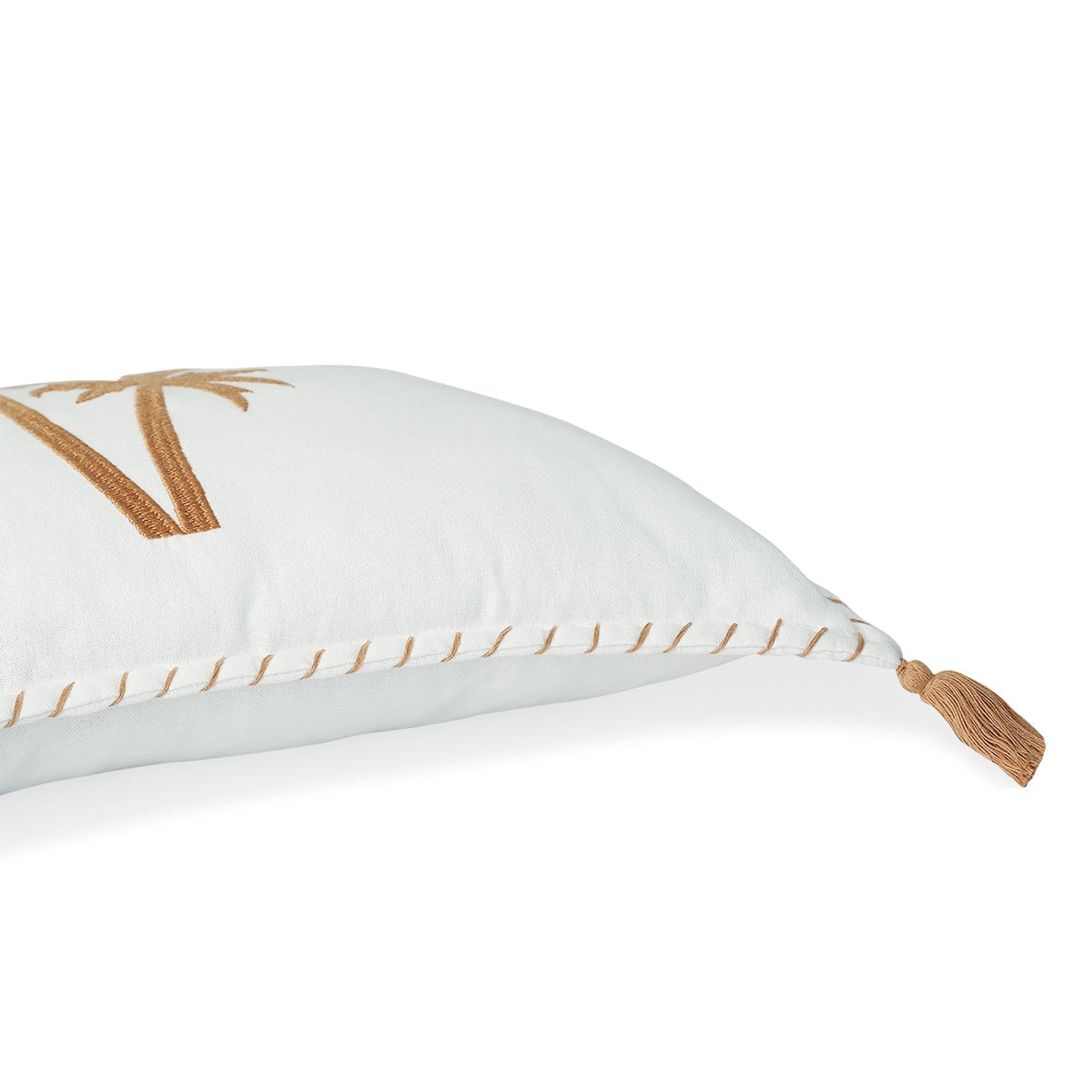 Housse de coussin toile de coton 50x30 OASIS terre de sienne
