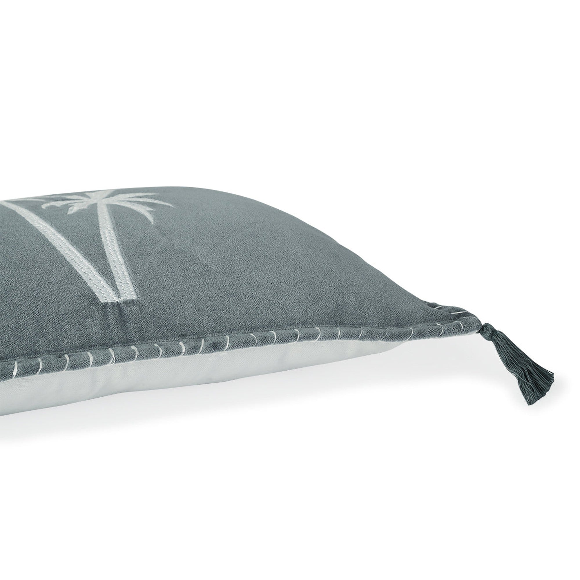 Oasis Velours - Housse De Coussin - Velours De Coton - Bleu Orage