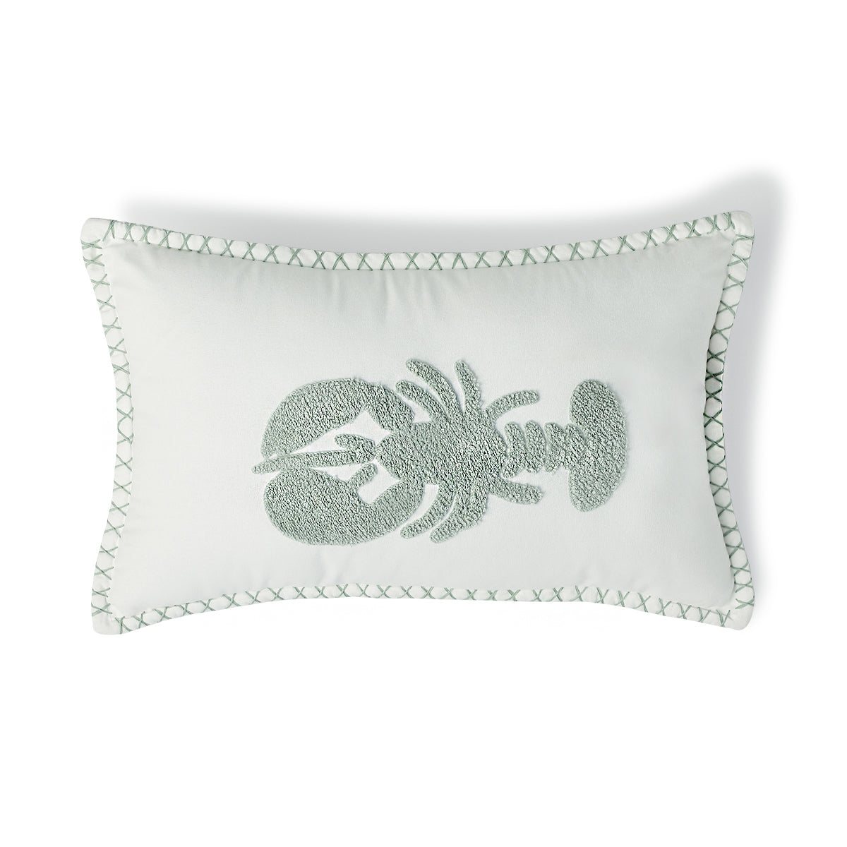 Cotton Canvas Cushion Cover 50x30 - Lobster - Glacier Blue