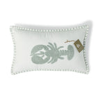 Cotton Canvas Cushion Cover 50x30 - Lobster - Glacier Blue