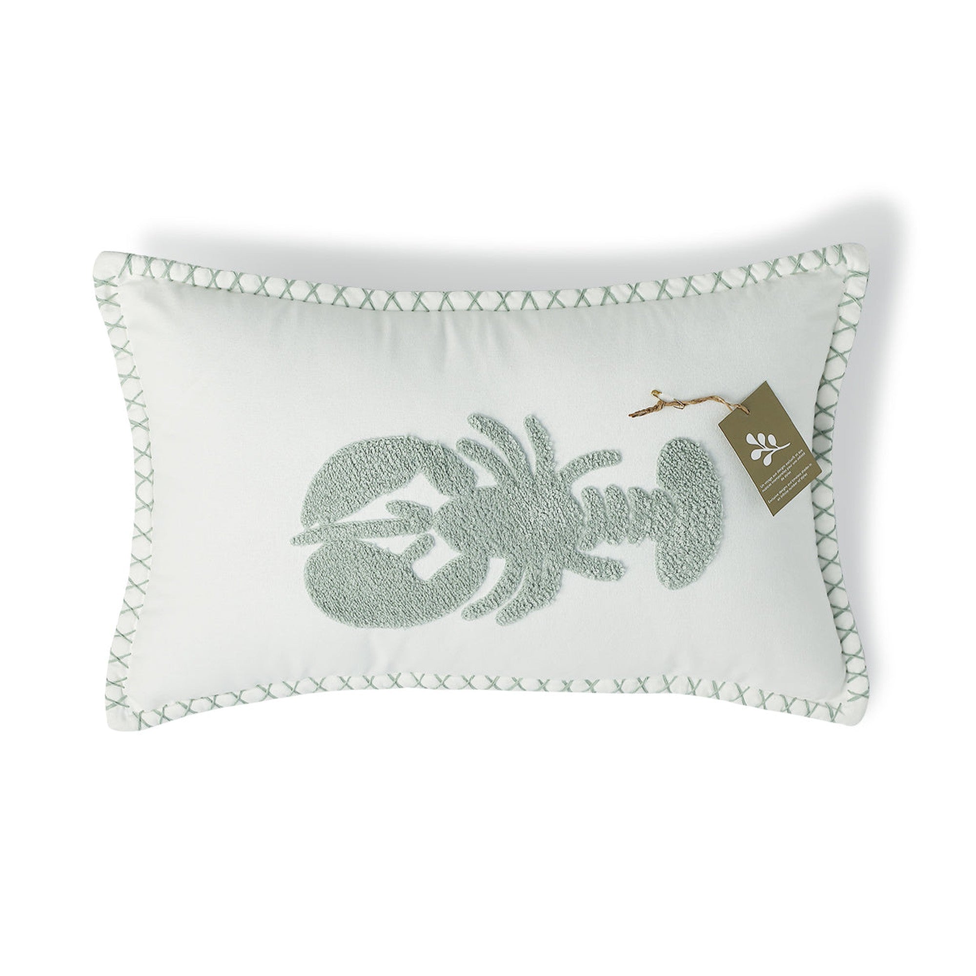 Cotton Canvas Cushion Cover 50x30 - Lobster - Glacier Blue