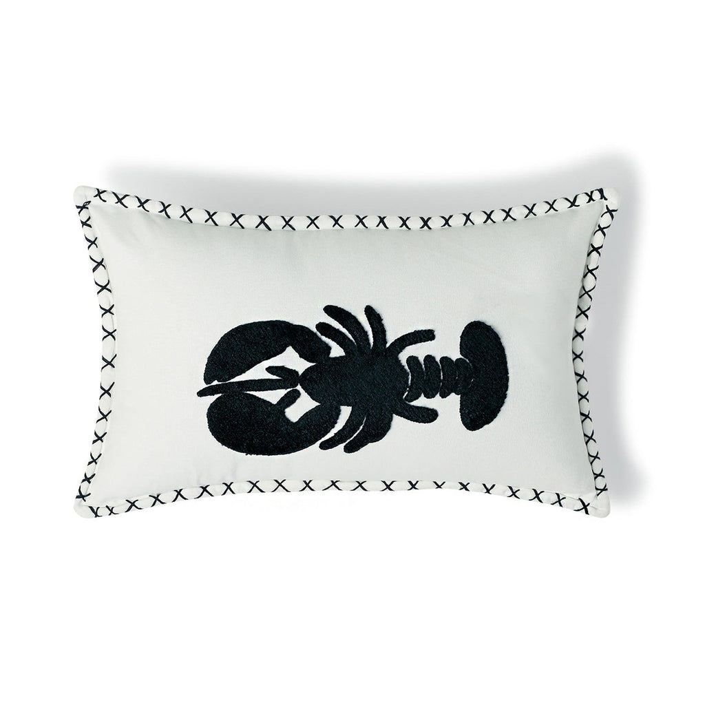 Housse De Coussin Toile De Coton 50X30 Lobster Bleu Marine