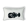 Housse De Coussin Toile De Coton 50X30 Lobster Bleu Marine