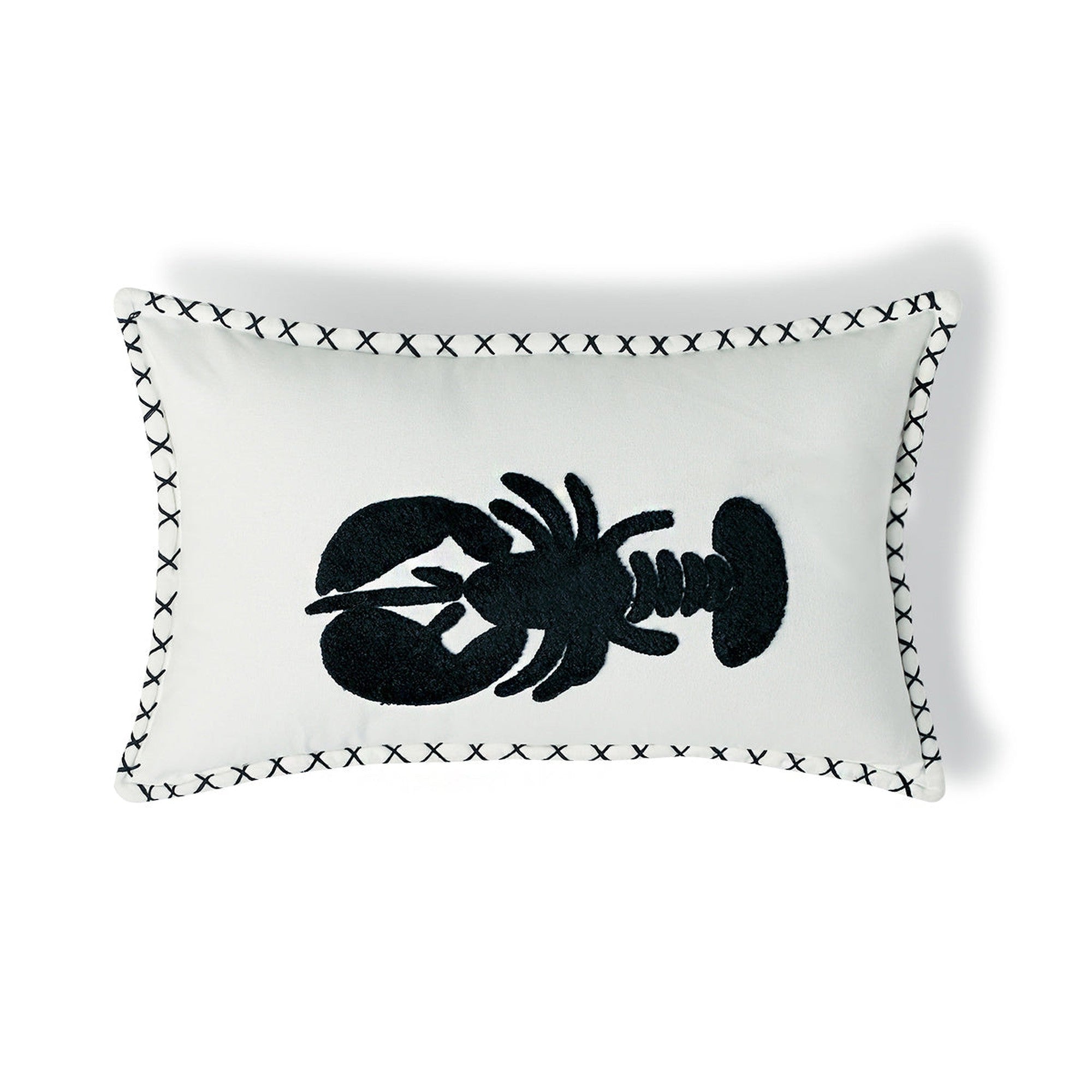 Housse De Coussin Toile De Coton 50X30 Lobster Bleu Marine