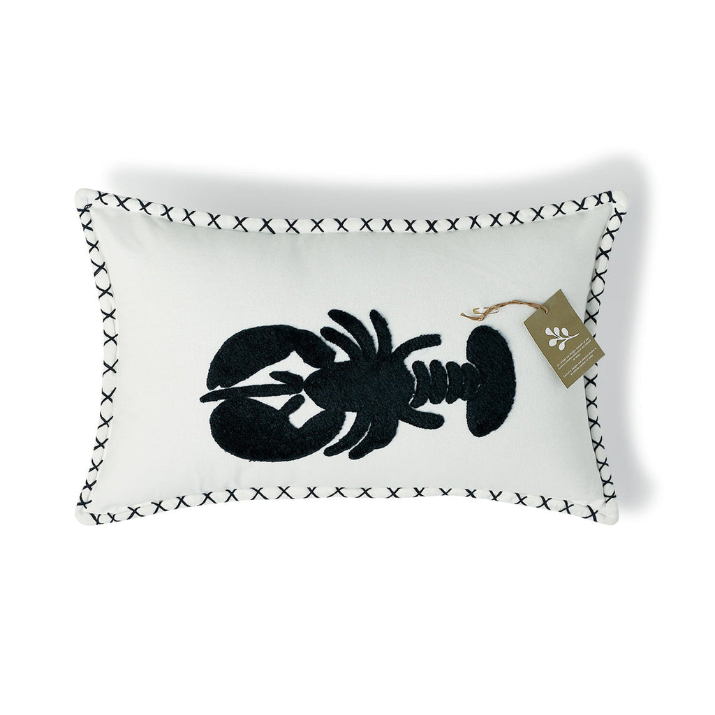 Housse De Coussin Toile De Coton 50X30 Lobster Bleu Marine