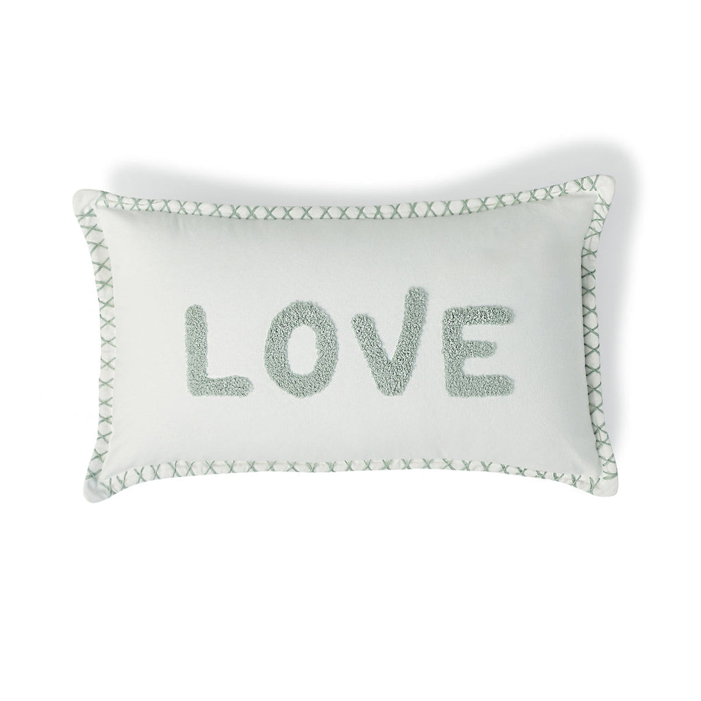 Housse De Coussin Toile De Coton 50X30 Xlove Bleu Glacier
