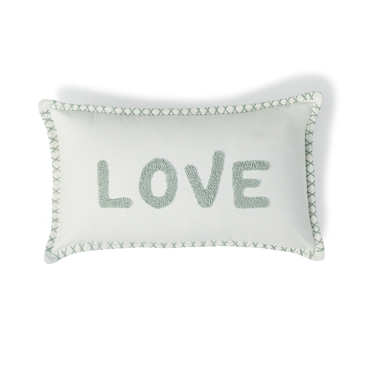Housse De Coussin Toile De Coton 50X30 Xlove Bleu Glacier