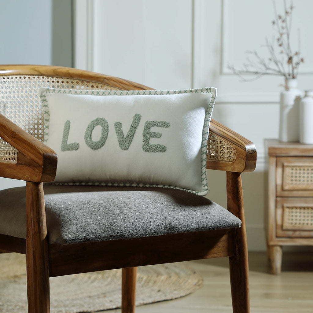 Housse De Coussin Toile De Coton 50X30 Xlove Bleu Glacier
