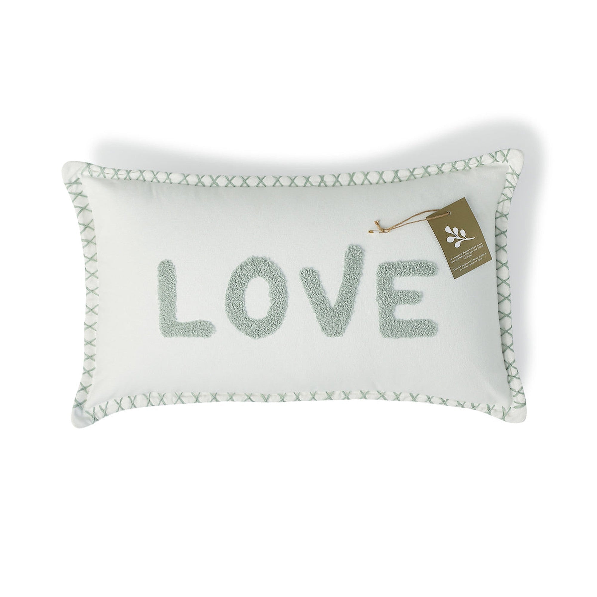Housse De Coussin Toile De Coton 50X30 Xlove Bleu Glacier
