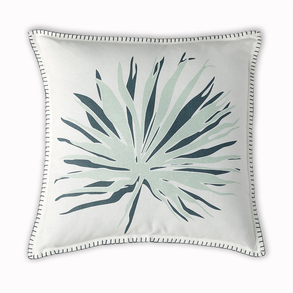 Palma - Coussin - Toile De Coton - Bleu Glacier