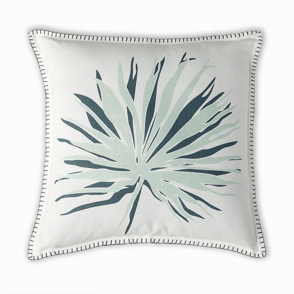 Palma - Coussin - Toile De Coton - Bleu Glacier