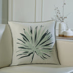 Palma - Coussin - Toile De Coton - Bleu Glacier