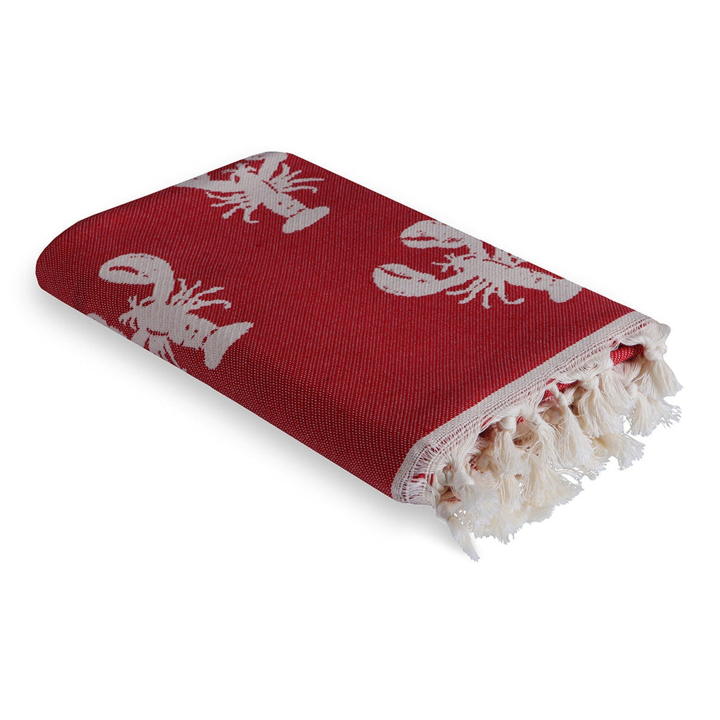 Fouta Jacquard - Algodón - Rojo - Langosta