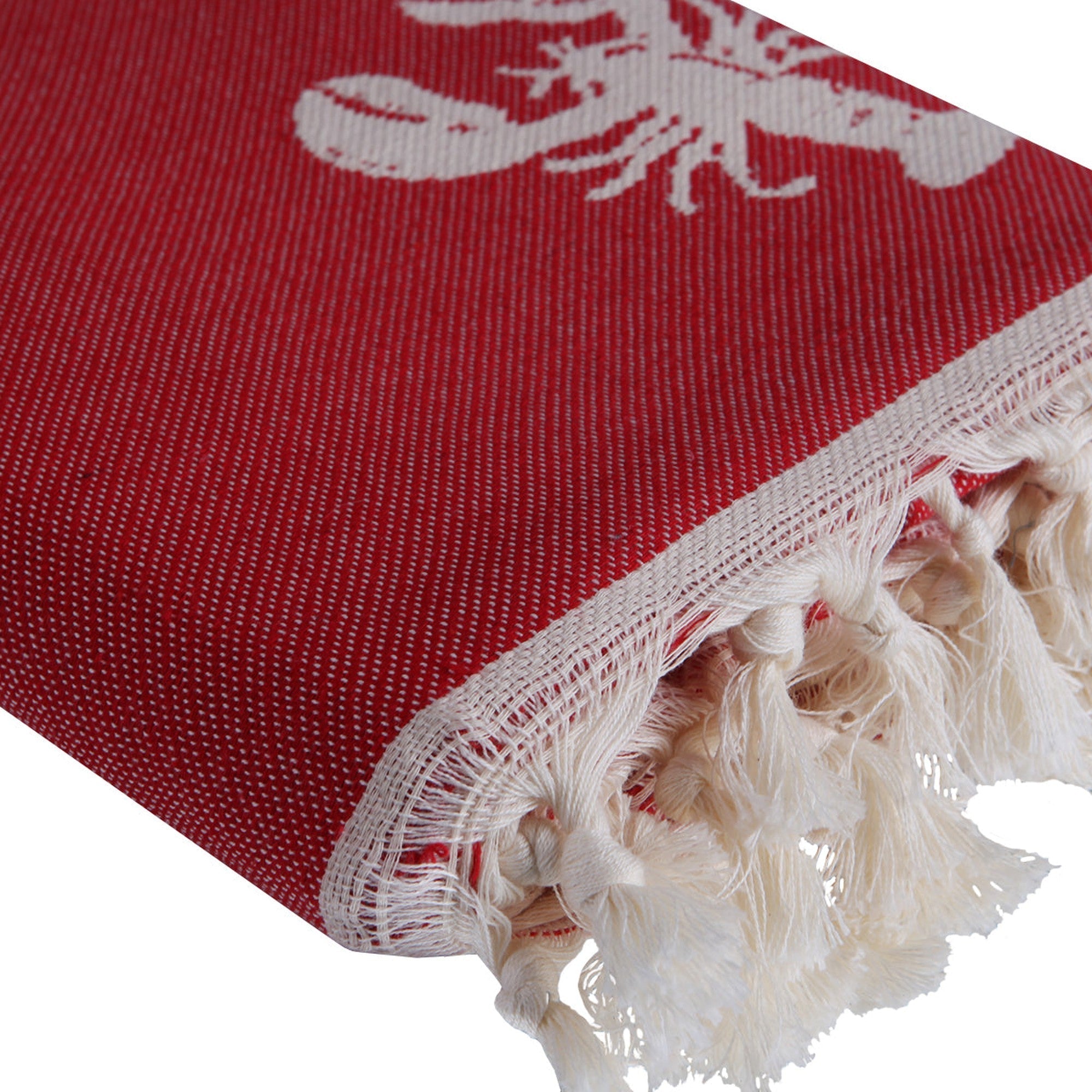 Fouta Jacquard - Algodón - Rojo - Langosta