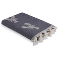 Fouta Jacquard Coton 100X200 Homard Gris Moyen