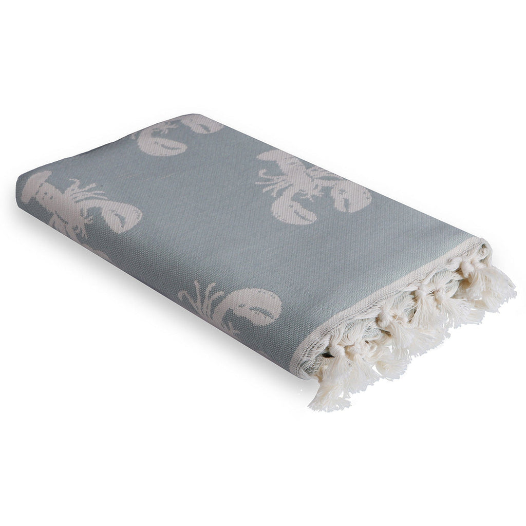 Jacquard cotton fouta 100x200 LOBSTER water green
