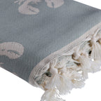Jacquard cotton fouta 100x200 LOBSTER water green