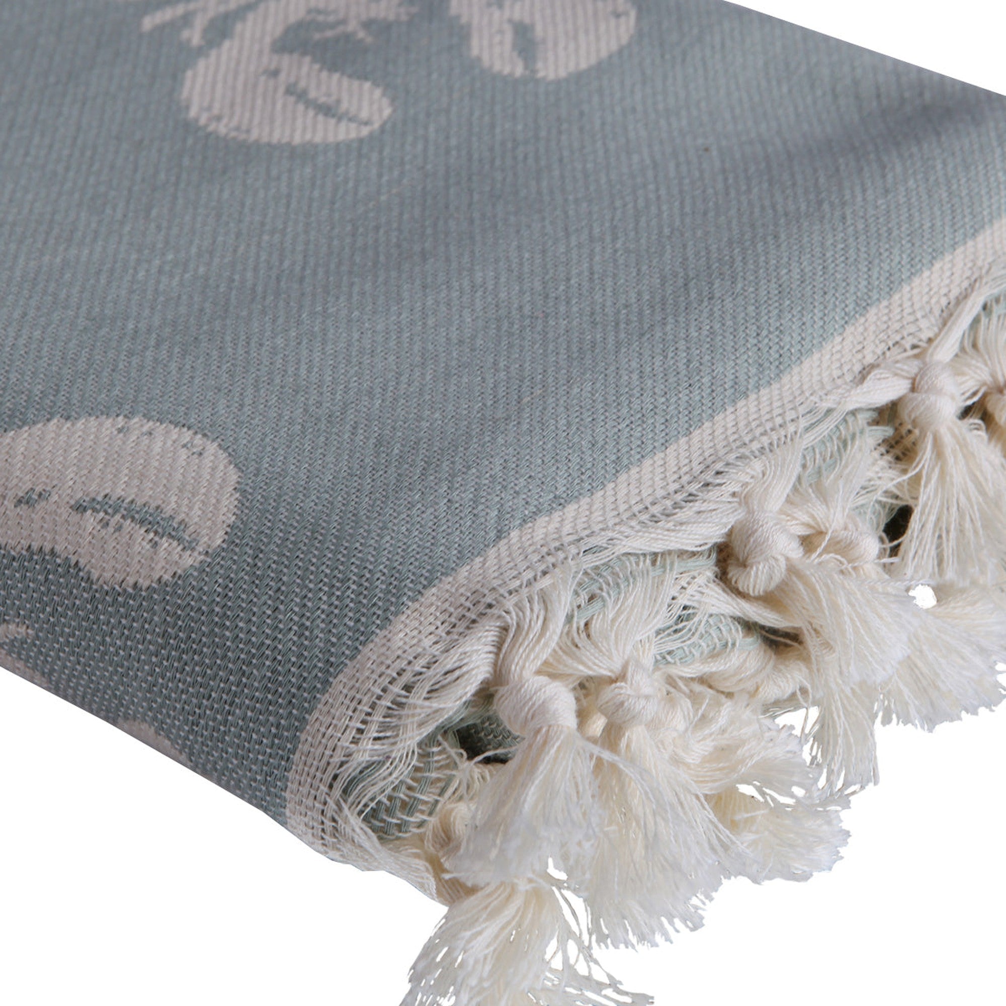 Jacquard cotton fouta 100x200 LOBSTER water green