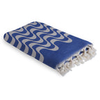 Jacquard cotton fouta 100x200 CABANA greek blue