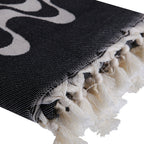 Fouta jacquard coton 100x200 CABANA noir