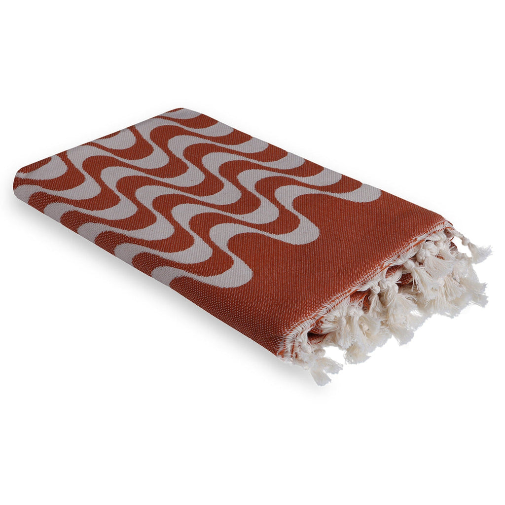 Fouta Jacquard Coton 100X200 Cabana Terracotta