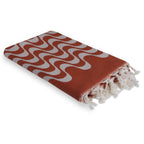 Fouta Jacquard Coton 100X200 Cabana Terracotta