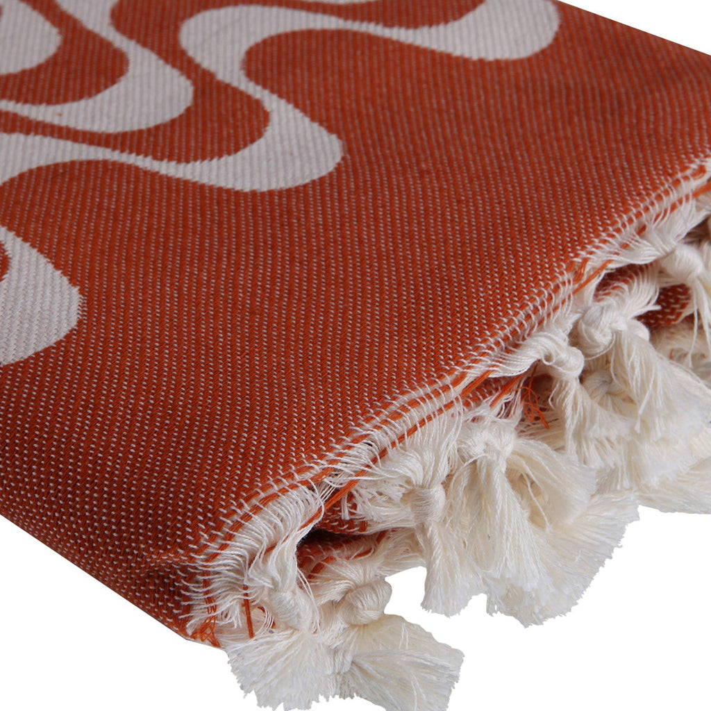 Fouta Jacquard Coton 100X200 Cabana Terracotta