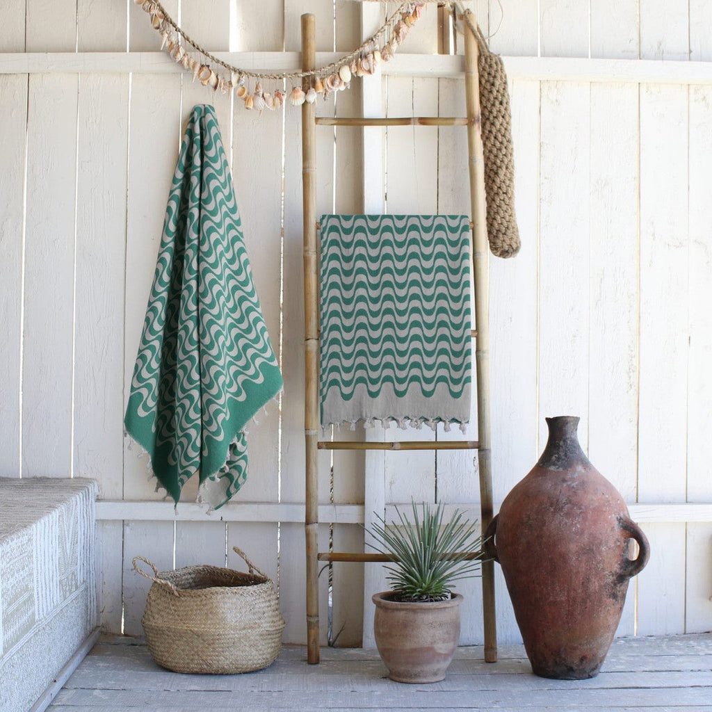 Jacquard cotton fouta 100x200 CABANA brazil green