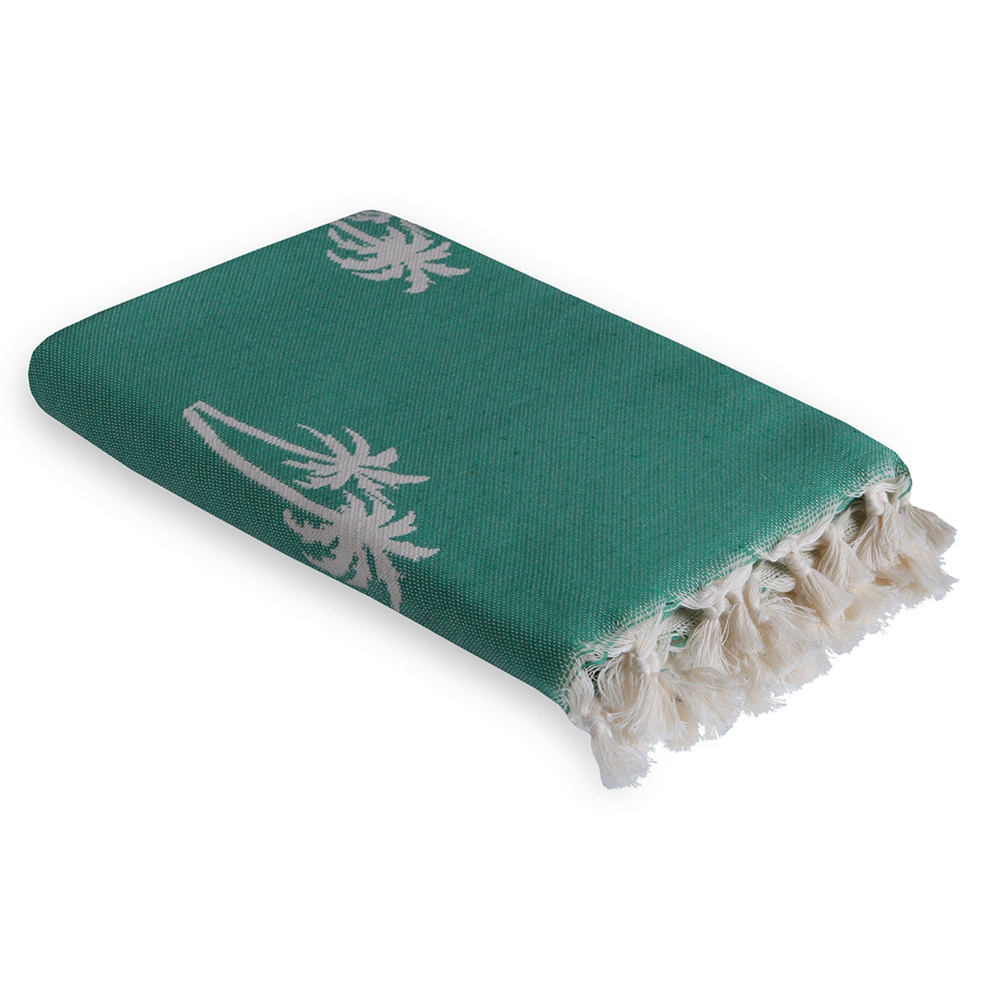 Jacquard cotton fouta 100x200 PALM TREE brazil green