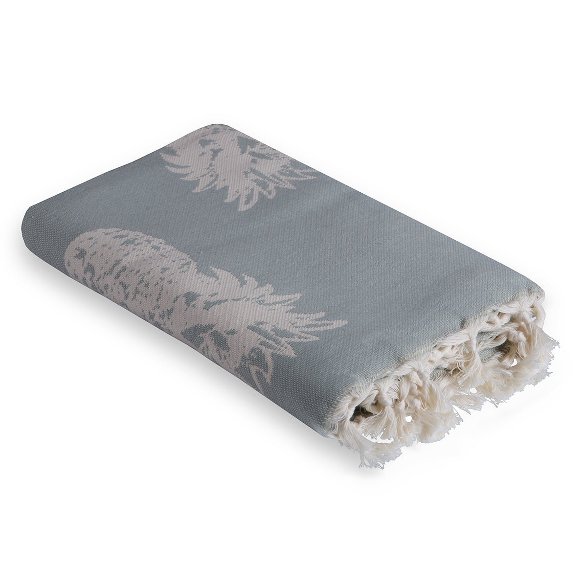 Jacquard cotton fouta 100x200 PINEAPPLE water green