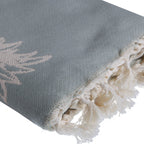 Jacquard cotton fouta 100x200 PINEAPPLE water green
