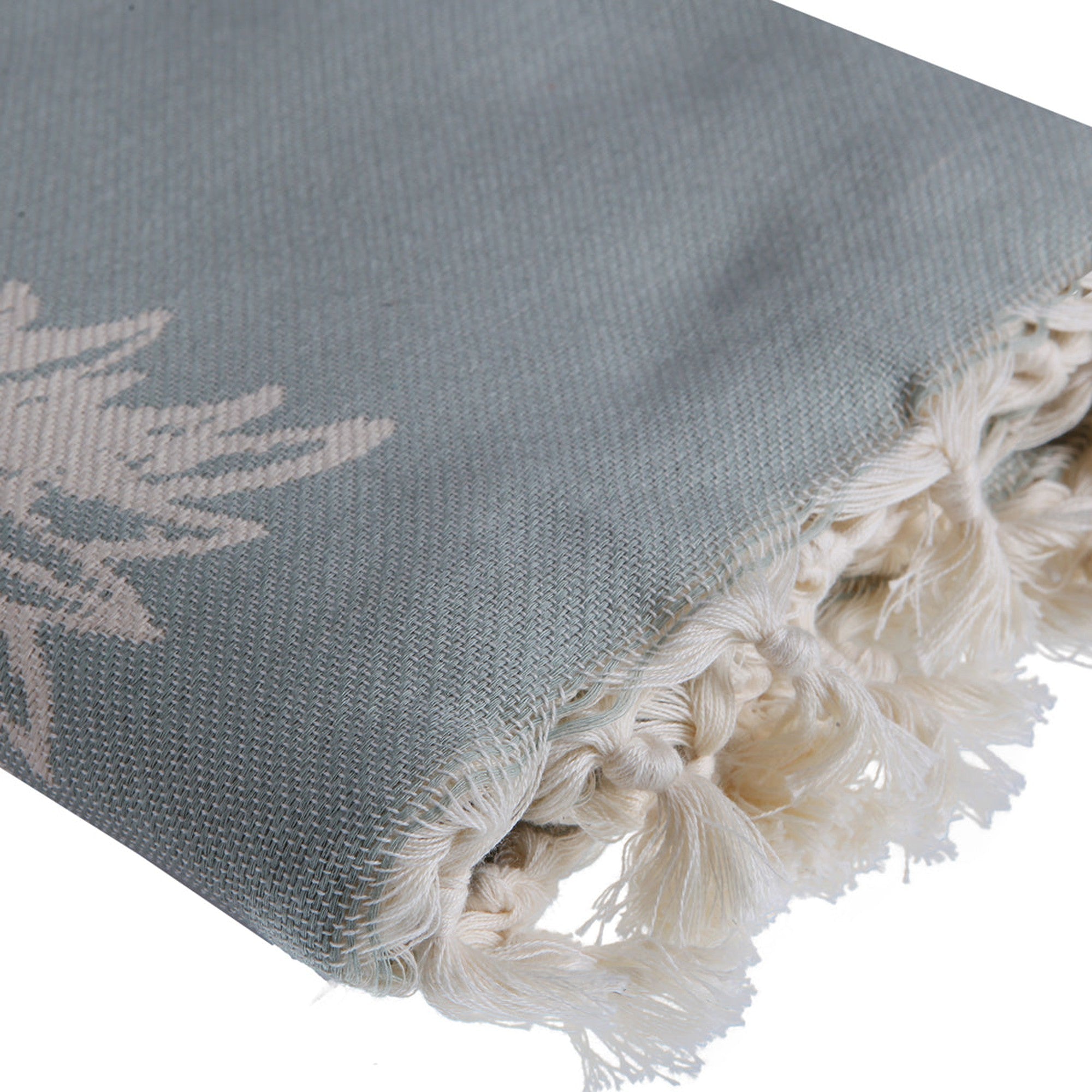 Jacquard cotton fouta 100x200 PINEAPPLE water green