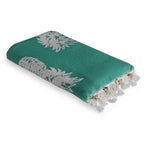 Jacquard cotton fouta 100x200 PINEAPPLE brazil green