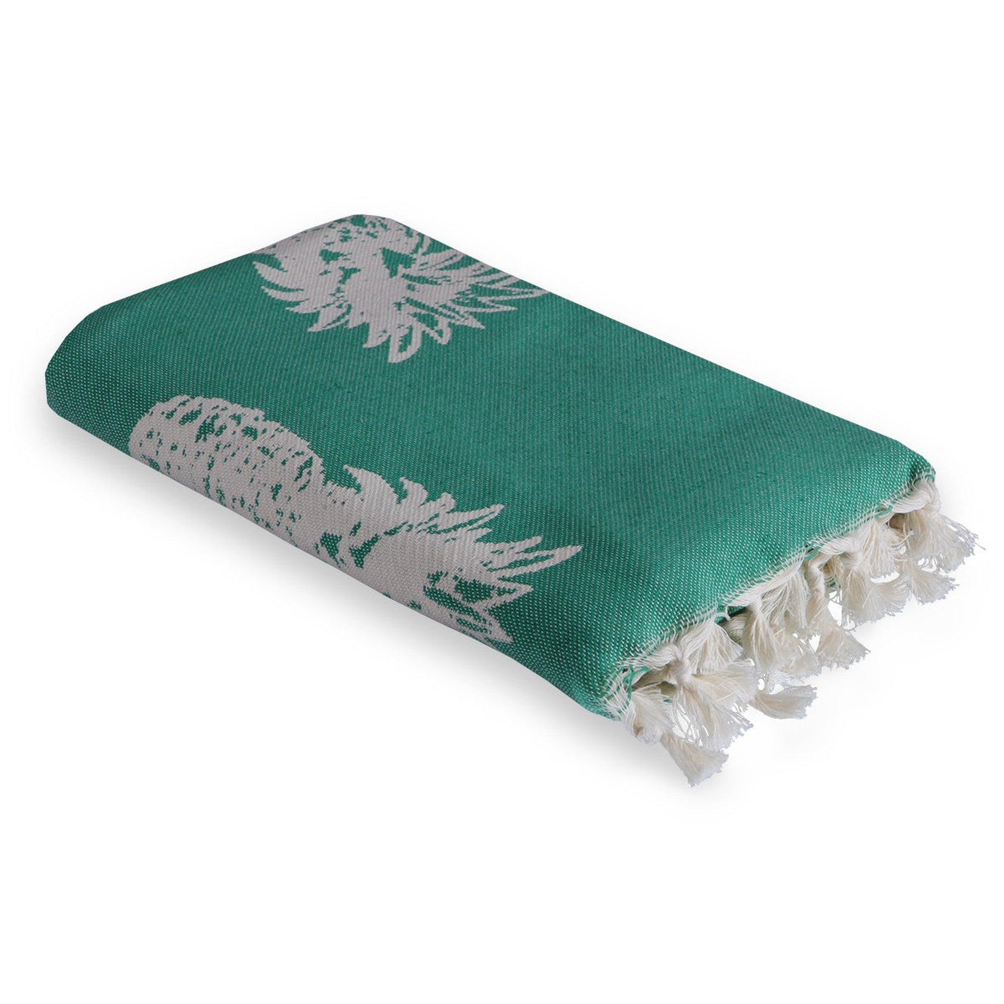 Jacquard cotton fouta 100x200 PINEAPPLE brazil green