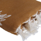 Jacquard cotton fouta 100x200 PINEAPPLE mustard yellow