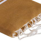 Fouta coton 100x200 ST TROPEZ jaune moutarde