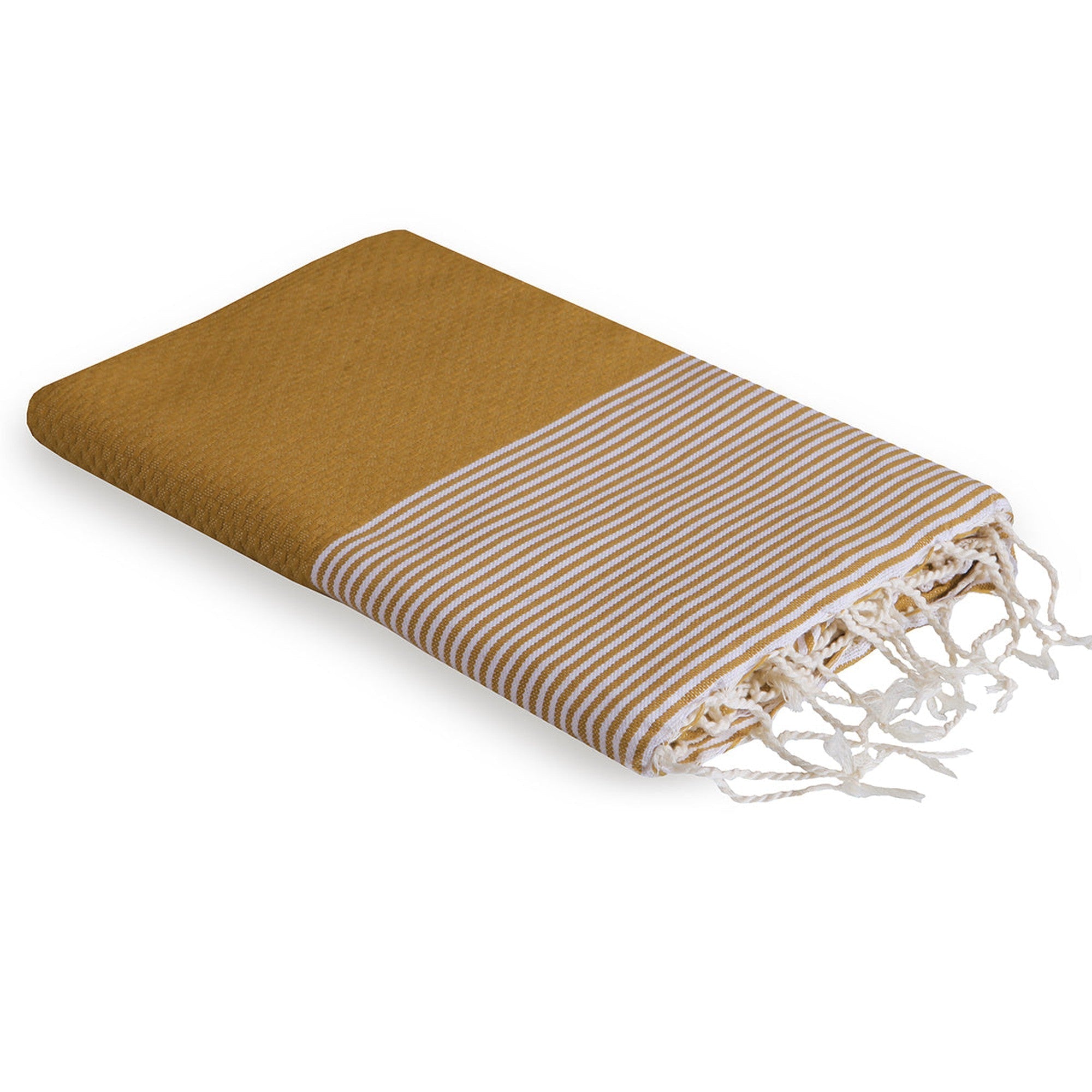 Honeycomb cotton fouta 100x200 IBIZA mustard yellow