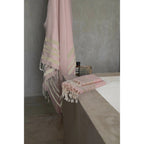 Bath towels (1+2) cotton 100x200+2(40x60) HAMPTONS powder pink / gold