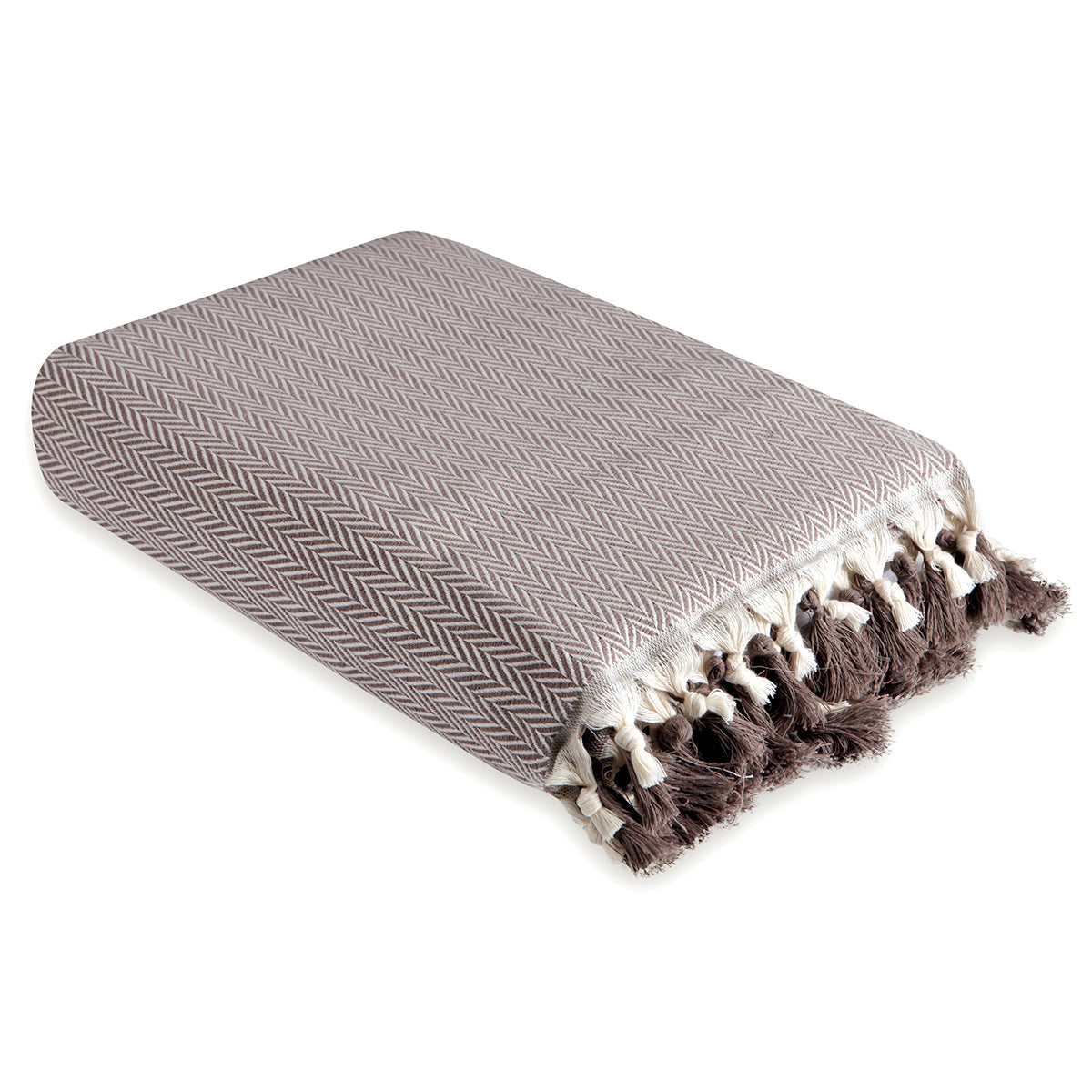Megeve - Plaid - Algodón - Topo