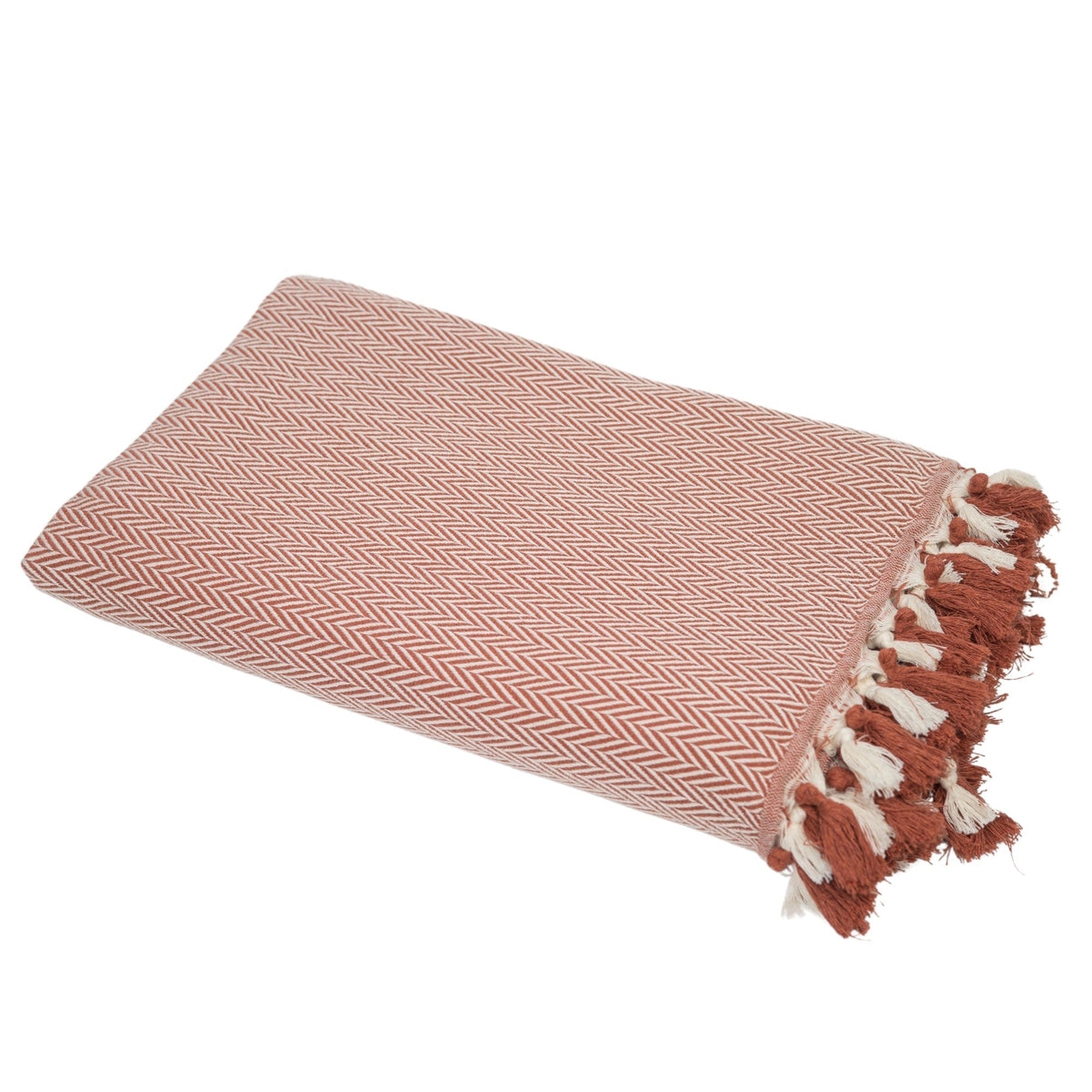 Megeve - Plaid - Algodón - Rojo Terracota