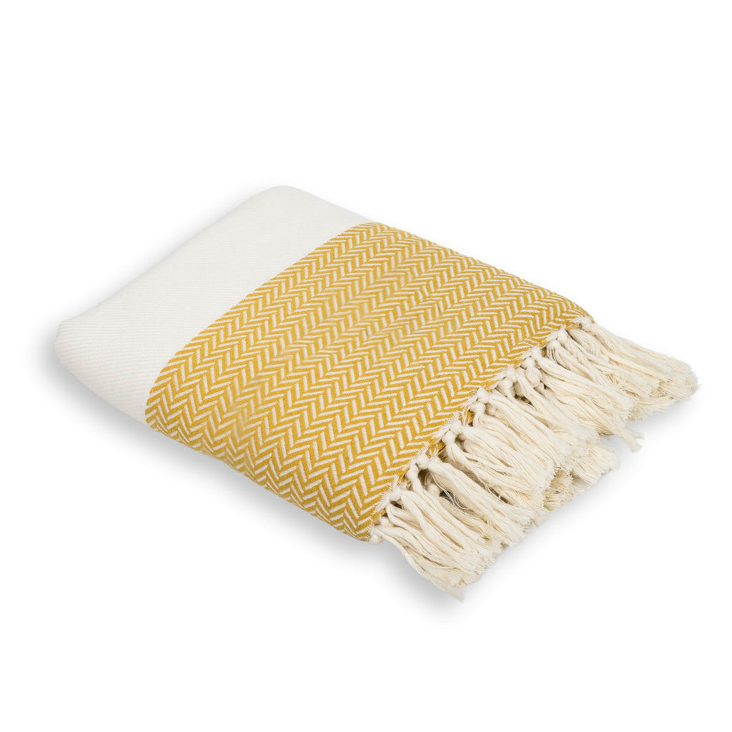 Liv - Throw - Cotton - Mustard Yellow